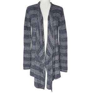 Barefoot Dreams Bamboo Chic Lite‎ Island Wrap/Cardigan Stripe S/M Soft Cozy